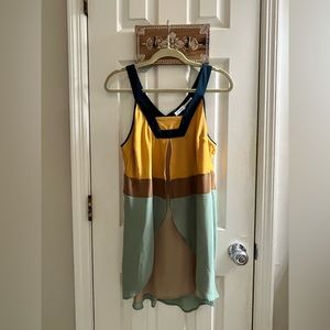 Blu pepper layered chiffon summer dress